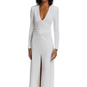 NWT Rotate Birger Christensen Lili Long Sleeve Dress - Size 0 (32) Bright White